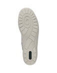 Outsole of silver multicolor Remonte R7637 Lace-Up Sneaker with spiral tread design for shock absorption and stability.