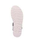 Outsole view of the Women's Remonte D0Q52 Backstrap Sandal featuring a white, textured rubber sole for enhanced grip and stability.