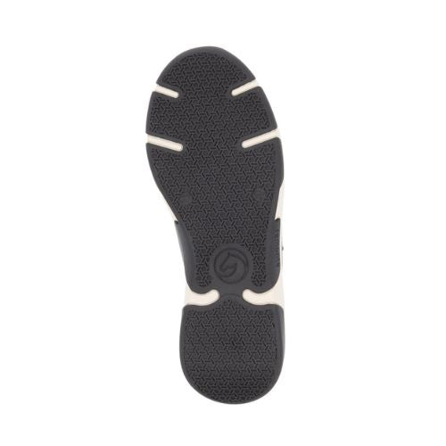 Outsole view of the Women's Remonte D1S01 lace-up sneaker featuring textured grip and flexible rubber sole for enhanced traction.
