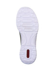 Outsole view of the Rieker N42G0 slip-on sneaker for women, featuring a white textured sole for enhanced grip and flexibility.