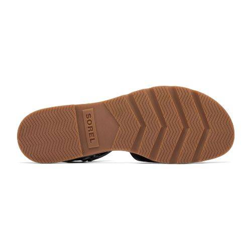Outsole of Women's Sorel Ella III Sandal with durable rubber tread for traction and everyday wearability.