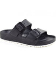 Black Chatham EVA Sandal - Viking Comfort with white outsole and black buckles, offering lightweight, durable comfort for women.
