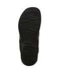 Black wave pattern treaded outsole with Vionic Logo stamped in middle.