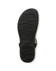 Outsole of Women's Vionic Brea Toe Sandal featuring durable, non-slip rubber with wave-patterned tread for traction and everyday wear.