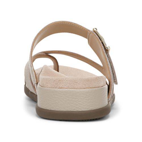 Rear view of Carmela Toe Loop Sandal highlighting cushioned heel and supportive arch design for enhanced foot alignment and comfort.