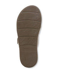 Bottom view of Carmela Toe Loop Sandal outsole with textured rubber grip for traction and durability, ideal for summer walking comfort.