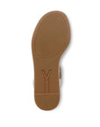Outsole of Vionic Calera Wedge Sandal featuring a durable rubber sole with Vionic branding for enhanced grip and stability.