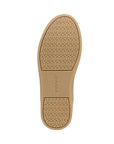Tan "V" textured outsole with Vionic logo stamped in middle.