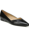 Women's Naturalizer Havana dress leather shoe in black with pointed toe and low wedge heel, offering stylish comfort for all-day wear.