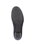 Black light treaded outsole with low block heel.