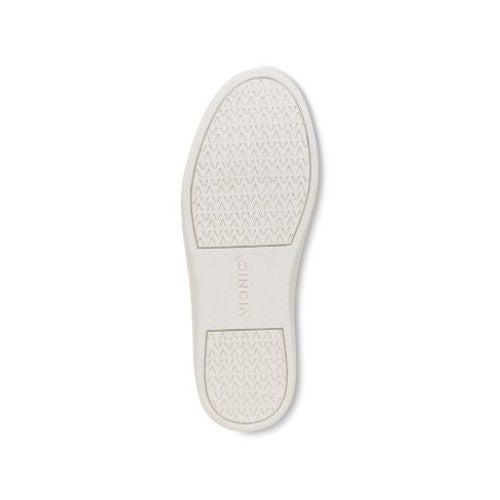 Bottom view of champagne Winny Sneaker - Leather Lace-Up. Textured rubber outsole enhances grip and durability.