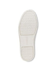 Bottom view of champagne Winny Sneaker - Leather Lace-Up. Textured rubber outsole enhances grip and durability.