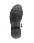 Bottom sole of Women's Fly London Ragi Combat Boot showing Fly London branding and durable tread for traction and support.
