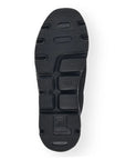 Black outsole with light tread and Rieker logo on heel.