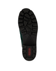 Black lugged outsole with red Rieker logo on heel.