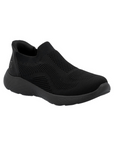 Black slip on mesh sneaker with black rubber outsole