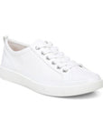 Winny Sneaker - Leather Lace-Up in all-white design. Offers comfort-focused construction with a clean, minimalist look.