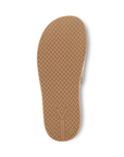 Tan outsole with a zigzag pattern.