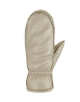 Women's Auclair Kiva moccasin mittens in beige leather.