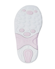 White outsole with sensory pink sections and Stride Rite logo on heel.