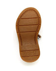 Bottom sole of Stride Rite Toddler Whitney Sandal featuring non-slip rubber outsole with floral tread pattern for traction.