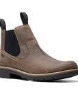 Stone brown Chelsea boot with dark elastic goring, heel pull tabs and outsole.
