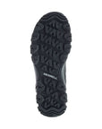 Outsole of the Merrell Akita Mid WP Thermo Boot featuring aggressive tread pattern for enhanced grip on winter terrain.