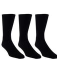 Three black cotton mid length socks