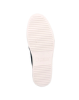 White line treaded outsole with Rieker logo stamped in middle.
