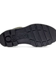 Black treaded rubber outsole with Ecco logo on the heel.