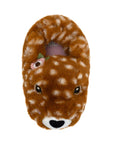 Deer slipper with 3D ears and flower with heart nose and light up eyes with pink Robeez logo'd foot bed.