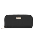 RFID Blocking Single Zip Clutch Wallet
