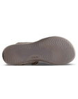 Bottom view of beige Women's Clarks Mira Bay Sport Sandal showing durable, non-slip sole ideal for active use.