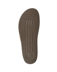 Outsole view of beige Women's Mephisto Hanik Sandal featuring non-slip rubber sole with Mephisto branding for secure traction.