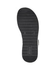 Outsole view of black Remonte D1J55 backstrap sandal for women, showing durable tread pattern for everyday wear.