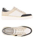 Top and side views of Women's Remonte D2E04 Lace-Up Sneakers showing flexible design, lace closure, and lightweight construction.