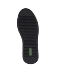 Black line treaded outsole with green Remonte logo stamped on heel.