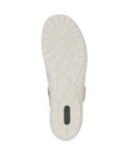 Outsole view of Women's Remonte R7627 Mary-Jane Flat featuring durable, non-slip rubber sole with spiral tread pattern for grip.