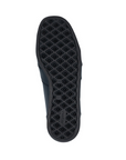 Black shoe outsole with diamond pattern and Rieker logo on heel.