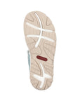 Bottom view of multicolor Women's Rieker 68866 Backstrap Sandal showing durable, shock-absorbing sole with Rieker branding.