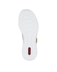 White light treaded outsole with red Rieker logo stamped in heel.