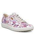 Floral-patterned sneaker on a white background