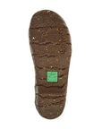 Outsole view of Women's El Naturalista Yggdrasil N158 Chelsea Boot featuring textured rubber sole with eco-friendly design and El Naturalista branding.