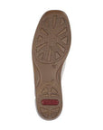 Triangle textured outsole with red Rieker logo on heel.