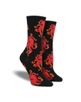 Black socks with pink octopus
