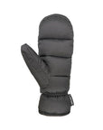 Side angle of black Women's Auclair Kayla Winter Mittens with insulated padding and elastic wrist, perfect for cold climates.
