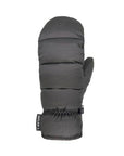 Women's Auclair Kayla Winter Mittens in black featuring a puffy quilted exterior and warm faux fur interior for winter comfort.