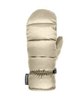 Women's Auclair Kayla Winter Mittens in beige with quilted shell and faux fur lining, designed for warmth and style in cold weather.