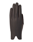 Classic black Women's Auclair Faith sheepskin leather glove with smooth finish and subtle top stitching for a refined look.