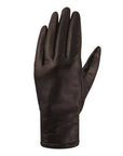 Women's Auclair Macy Sheepskin Leather Gloves in dark brown, designed with 40g Thinsulate insulation for stylish cold-weather protection.